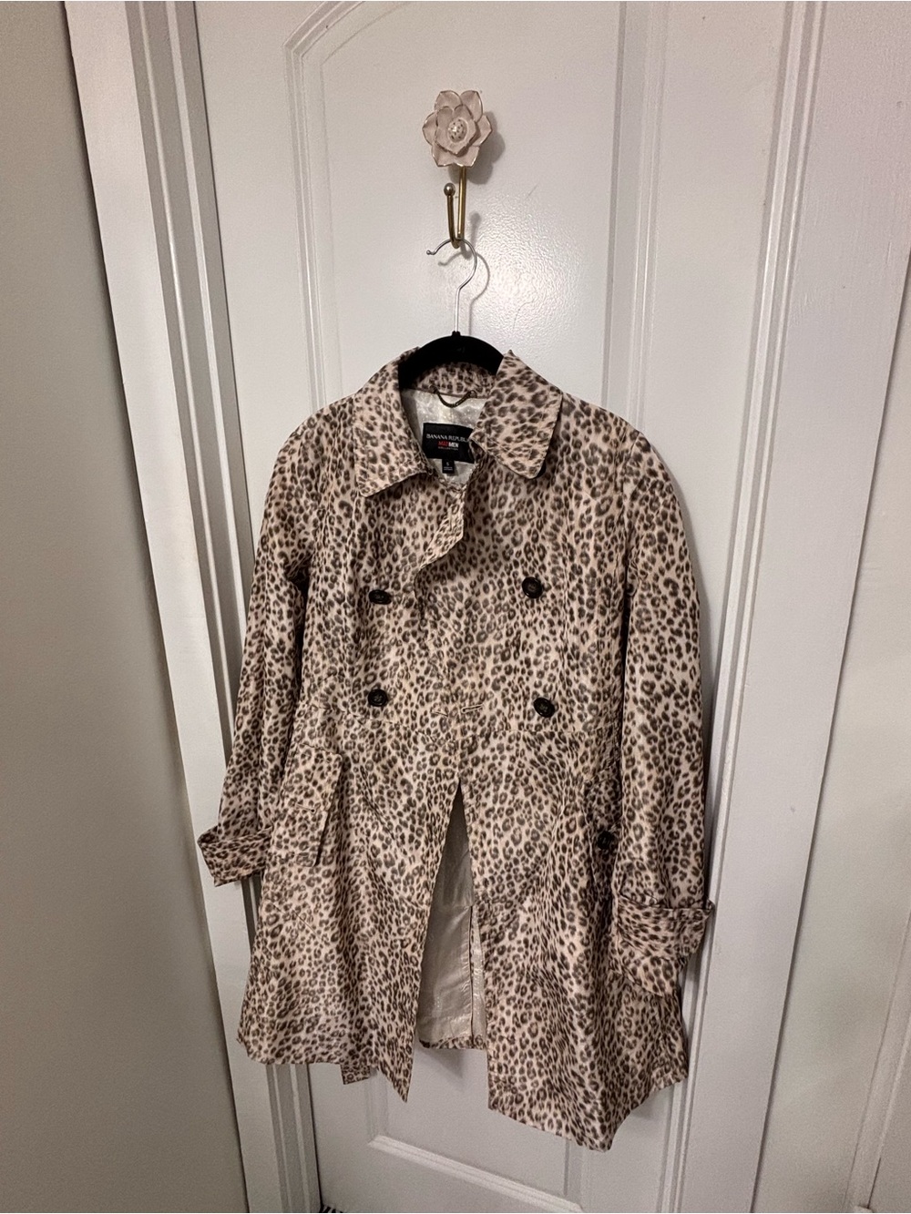 Mad Men Leopard Print Trench Coat